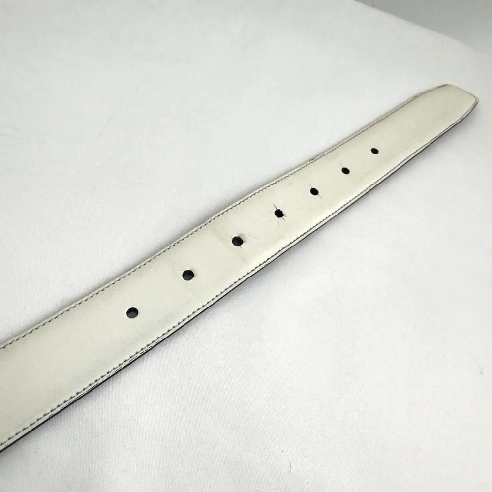 An Original Penguin Reversible Leather Belt 34 Black White